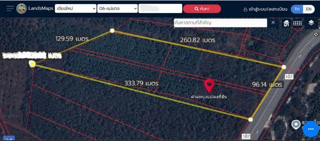 ขายที่ดินเริ่ม2-2-53.9ไร่ 2.8ลบ. หรือเหมา14ไร่กว่า ขาย 7.5ลบ. ฟรีโอน ผ่อนได้2งวด ติดถนน107 โชตนา เชียงใหม่-ฝาง ต.อินทขิล 3