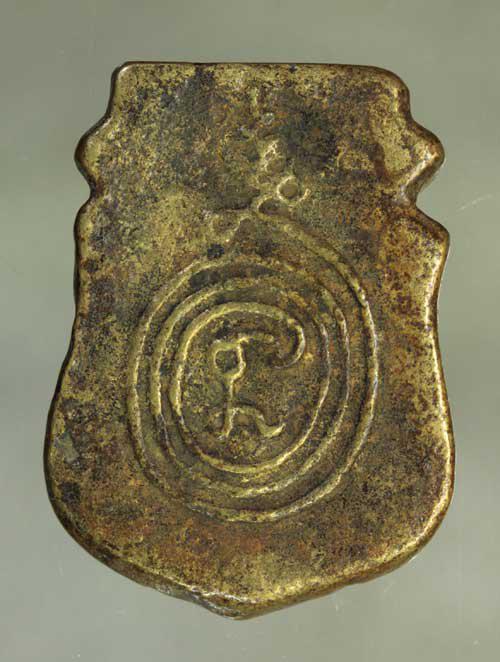 เหรียญ หล่อ หน้าเสือ  หลวงพ่อน้อย เนื้อทองผสม ค่ะ j1903 2