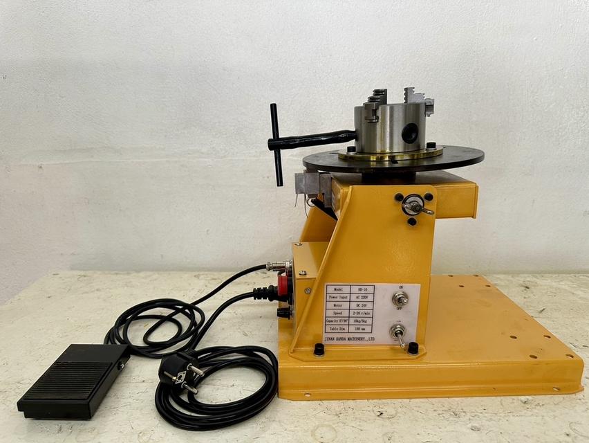 โต๊ะหมุน เครื่องหมุนจับชิ้นงาน HD-10 220V จับท่อ0-2.5นิ้ว รับน้ำหนักชิ้นงาน10กก