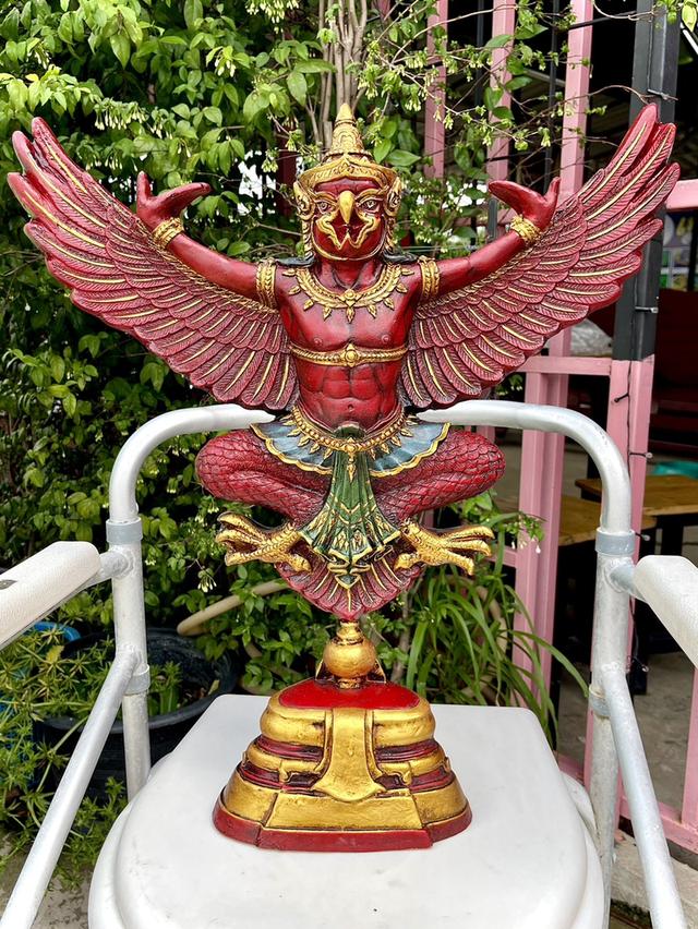 พญาครุฑตั้งโต๊ะบูชา ครุฑองค์ลอย ขนาด50ซม ครุฑหน้าเทพบุตร