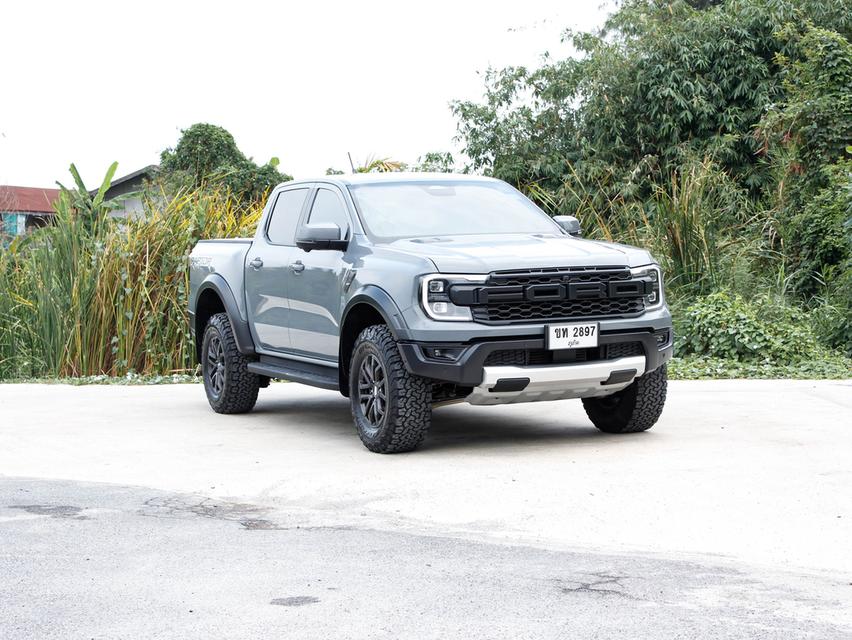 Ford Ranger Double Cab 2.0L Bi-Turbo Raptor 4WD ปี 2023 โฉม DOUBLE CAB เกียร์ AUTO ดีเซล สีเทา รถบ้านพร้อมใช้งาน ไมล์เพียง 21,753 km. 3