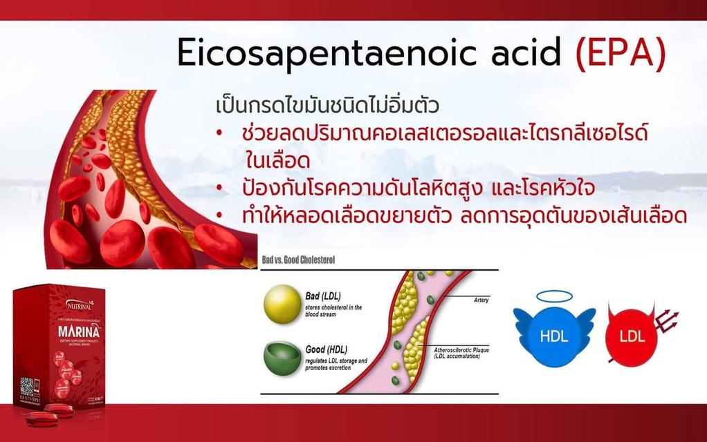 ขายอาหารเสริมมารีน่า ช่วยลดคลอเรสเตอรอลไตรกลีเซอไรด์