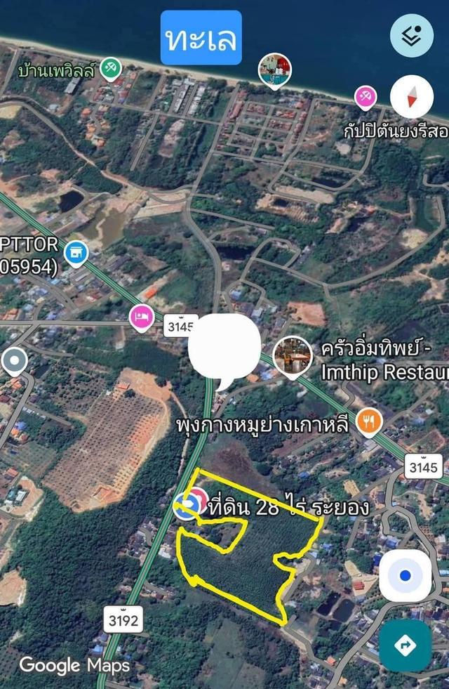 ขายสวนยางพร้อมที่ดิน ขนาด 28 ไร่ สวยและดี ราคาถูก ติดถนนสายสุขุมวิท-ท่าเรือแกลง จ.ระยอง  ที่ดินประเภท ชบ.1-12 ประเภทชุมชน (สีส้ม)🟠  ที 11