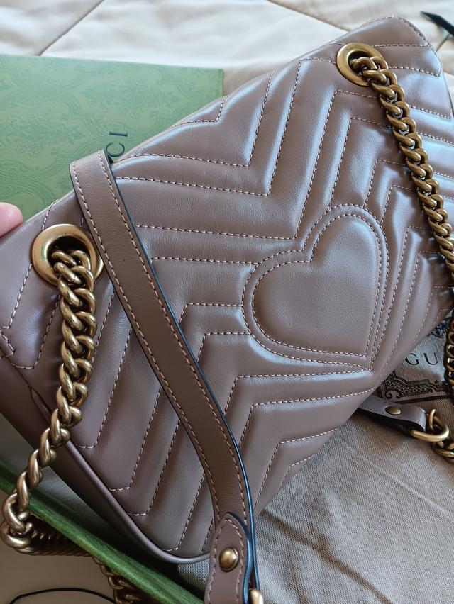 กระเป๋า Gucci Marmont 26 สีเบจ 6