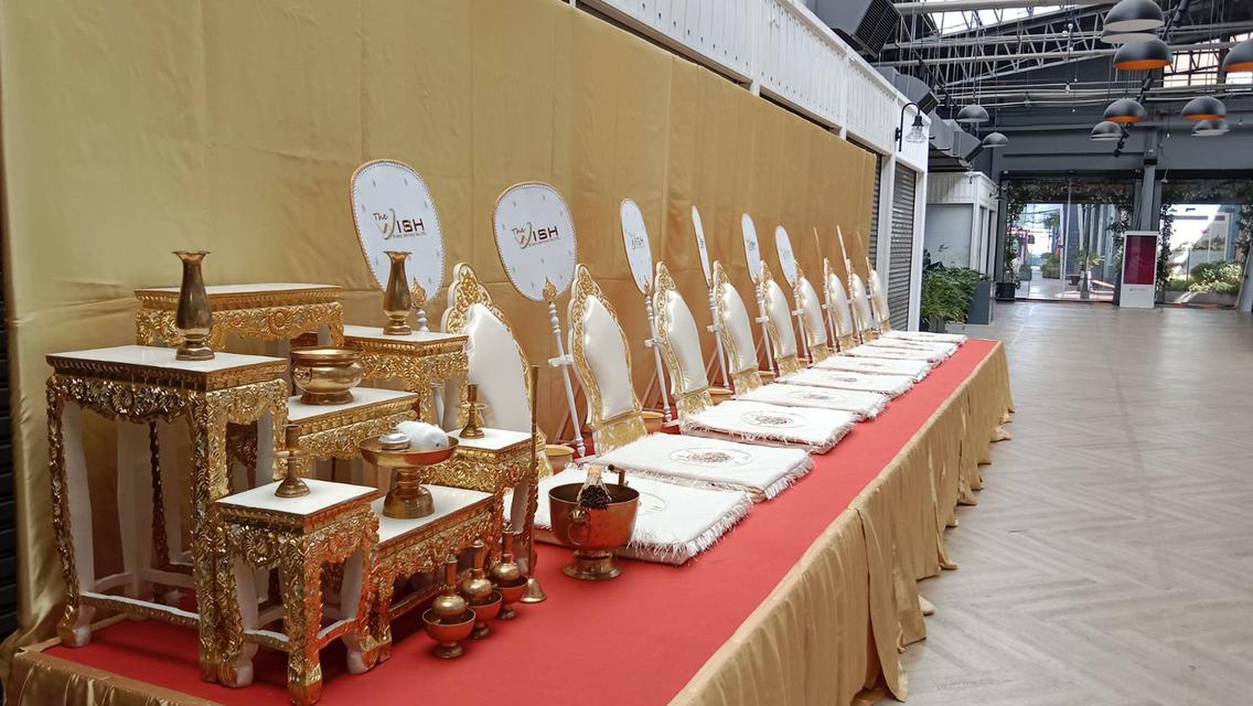 บริการเช่าโต๊ะหมู่ และ อาสนะ เวทีสงฆ์