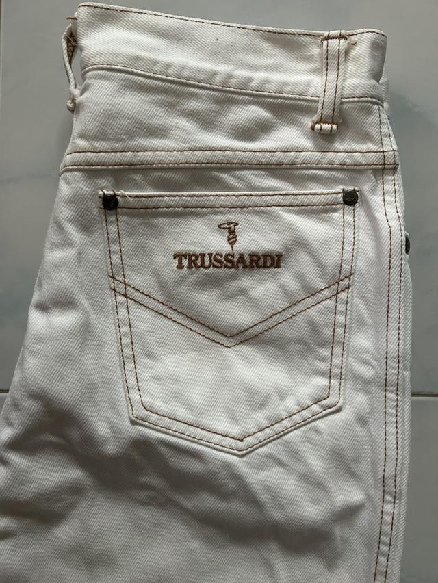 🔥 [Rare Item / สภาพสะสม] กางเกงยีนส์วินเทจ 90s Trussardi Jeans สีขาวครีม คลีนกริ๊บ ✨ รูปที่ 8
