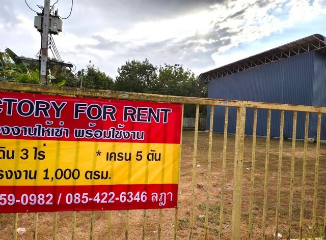 ให้เช่าโรงงานบางละมุงชลบุรี 1,000 ตารางเมตร พื้นที่สีเหลือง ขอรง. 4 ได้ เนื้อที่ 3 ไร่ มีรั้วรอบขอบชิด 1