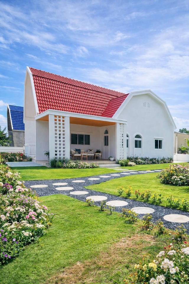 บ้านเดี่ยวชั้นเดียว BB LAND ธนูทอง สไตล์ยุโรปหลังใหญ่ บ้านสวยพร้อมอยู่ ใกล้เซ็นทรัลอยุธยา