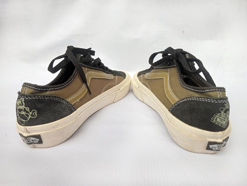 VANS รองเท้าผ้าใบมือสอง สีดำ-เขียว สภาพเหมือนใหม่ จัดส่งฟรี! เก็บปลายทาง 6
