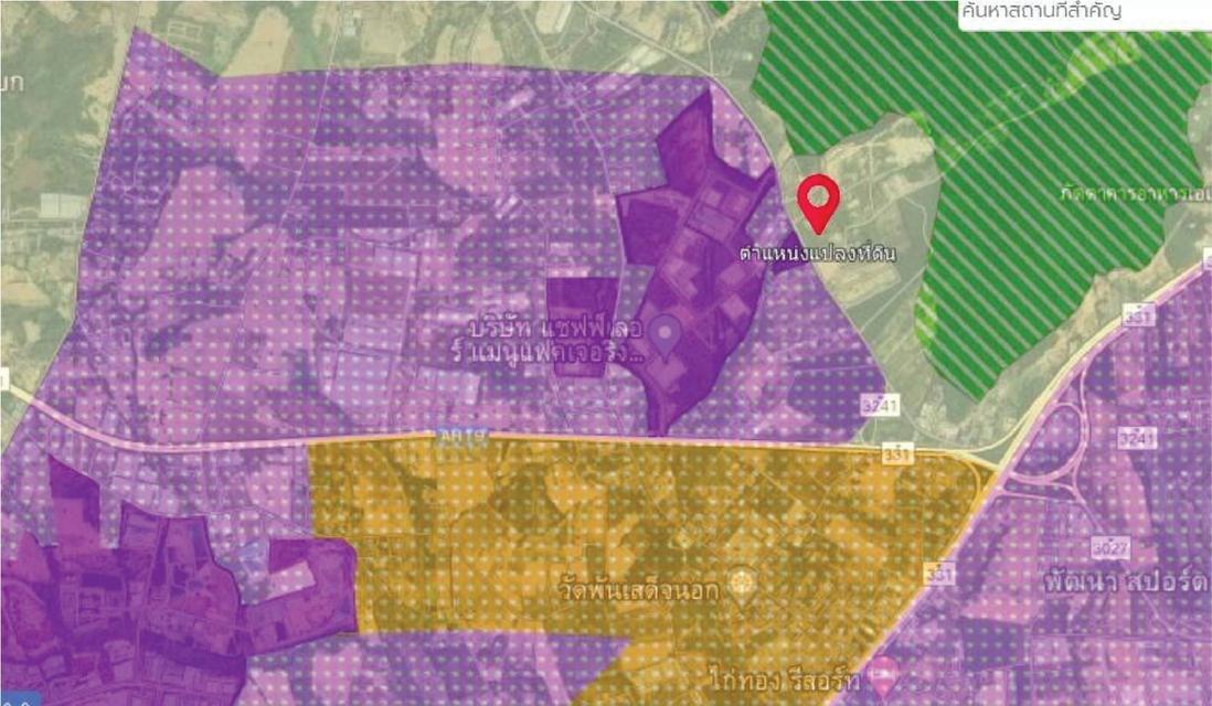 ขายที่ดินทำเลทอง "เขาคันทรง-ศรีราชา" ผังสีเหลืองหน้ากว้าง ติดถนนใหญ่ ใกล้นิคม WHA 2 2