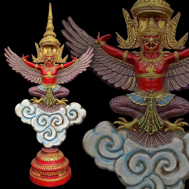 พญาครุฑตั้งโต๊ะ ขนาด70x135cm ครุฑตั้งโต๊ะบูชา