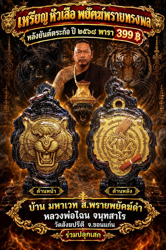 เหรียญหัวเสือพยัคฆ์พรายทรงพล