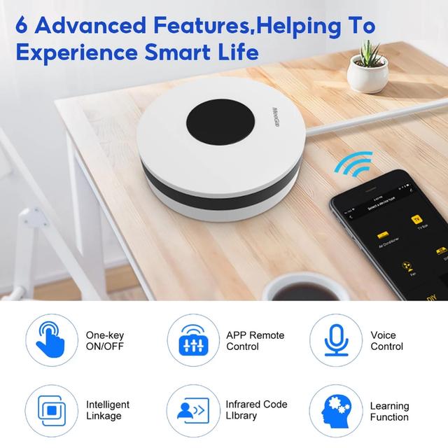 MeeGoo Tuya IR Remote Controller รีโมทคอนโทรลอินฟราเรด รองรับอุปกรณ์อินฟราเรดทุกชนิด ควบคุมด้วยเสียง