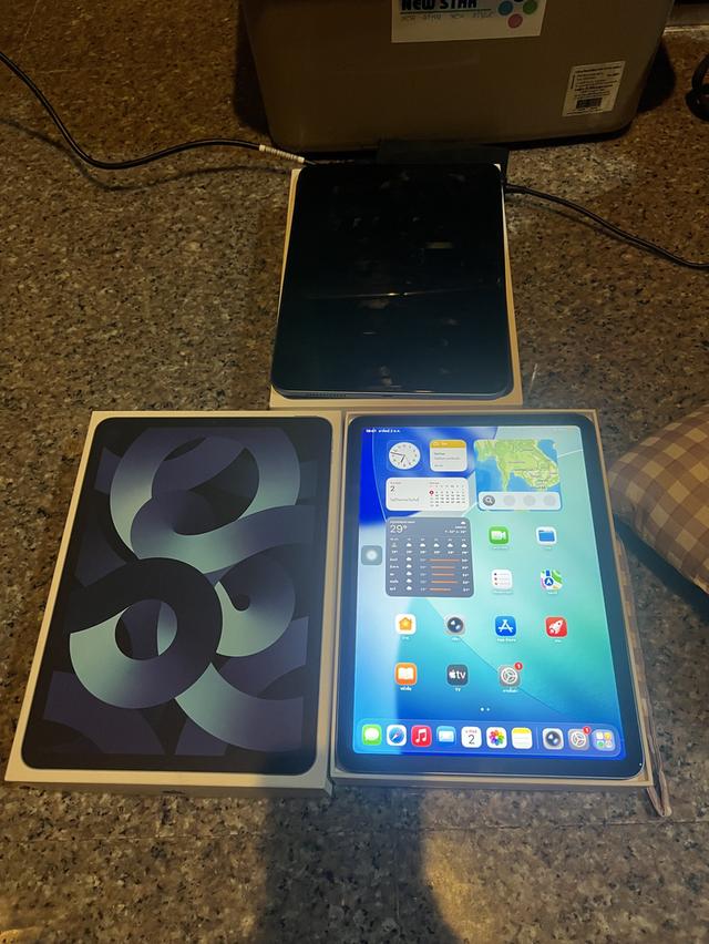 ขายiPadAir5 M1 สีBlue256กิ๊กสูนTrueมีกล่องสภาพสวยๆใช้งานกีถูหๆๆๆ