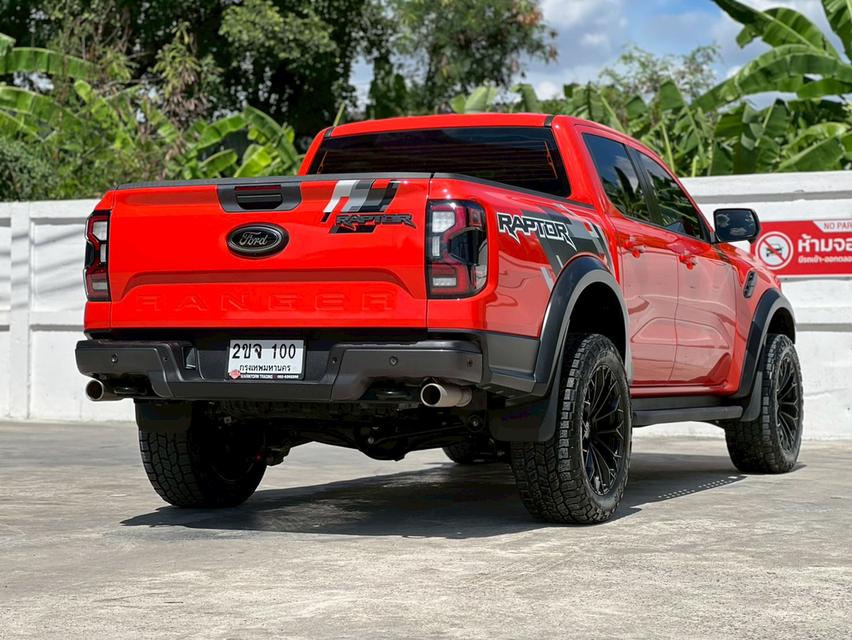 ปี 2022 FORD RANGER, 3.0 RAPTOR ECOBOOST 4WD โฉม DOUBLE CAB สีส้ม สวยจัดๆ เกียร์ออโต้ 10 สปีด เครื่องเบนซินล้วน