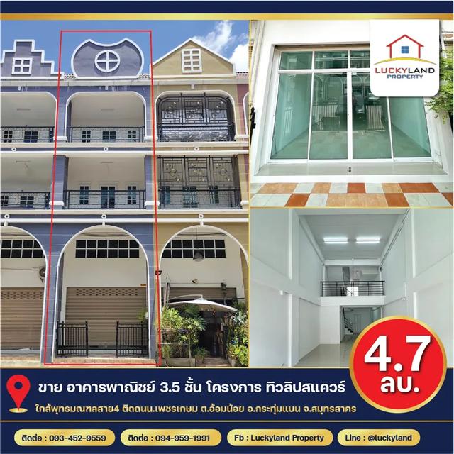 ขาย อาคารพาณิชย์3.5 ชั้น17ตร.ว.ในโครงการทิวลิป สแควร์ ติด ถ.เพชรเกษม เหมาะกับทำร้านค้า ร้านซักรีด สอนพิเศษและพักอาศัย 1