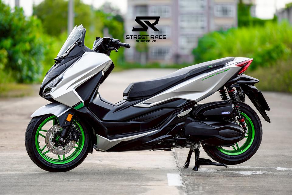 2025 Honda new forza 350 ปี 2025 🔥 🏍️ สีเทา silver + จอ tft รุ่นใหม่ + ล้อเขียว powder coat 3