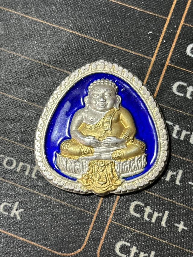197. พระสังกัจจายน์ รุ่น เงินล้นเงินเหลือ ปี 50 วัดนิยมยาตรา เนื้อเงิน ลงยาสีน้ำเงิน อ.บางบ่อ จ.สมุทรปราการ