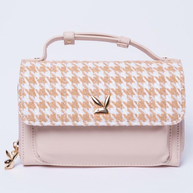 Playboy Shoe&Bag TH กระเป๋าฝาแต่งทวีตลายชิโนริ ST-BS232PB085 ,(สีครีม)