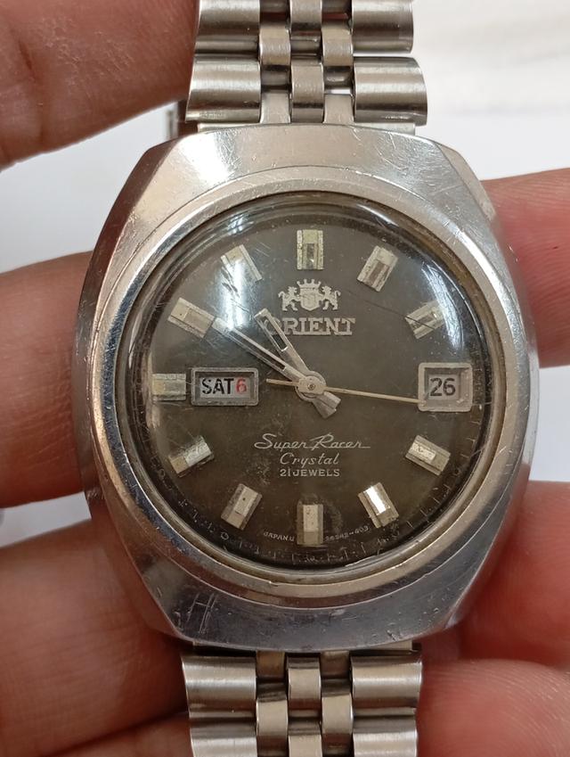 Orient วินเทจ Auto 2หน้าต่าง ปี1961 เดินดีปกติ กระจกมีรอยนิดหน่อยตามอายุ สายเดิมแน่นๆ ชอบทักได้ รูปที่ 2