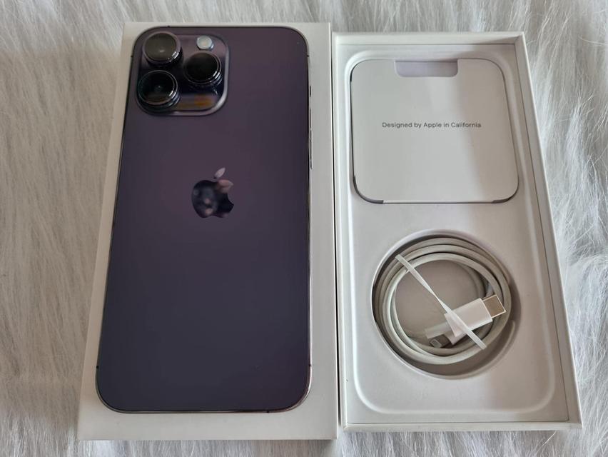 ขาย IPhone 14 Promax สีม่วง มือสองเครื่องสวยสภาพดี99% 128 GB จะขายในราคา 25,000 บาท