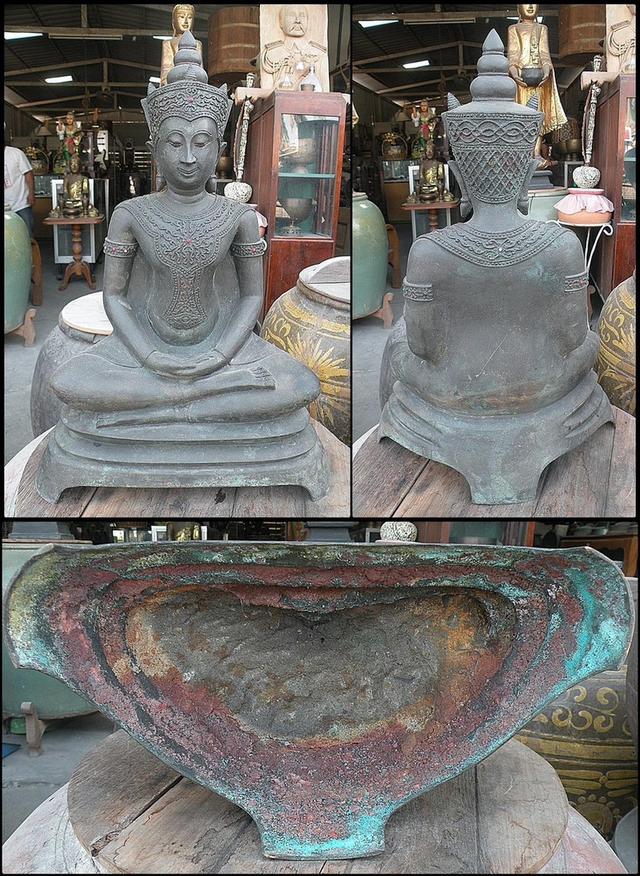 พระพุทธรูป พระบูชาอยุธยาทรงเครื่อง หน้าตัก12นิ้ว ปางสมาธิ ฐานตั้งสามขา