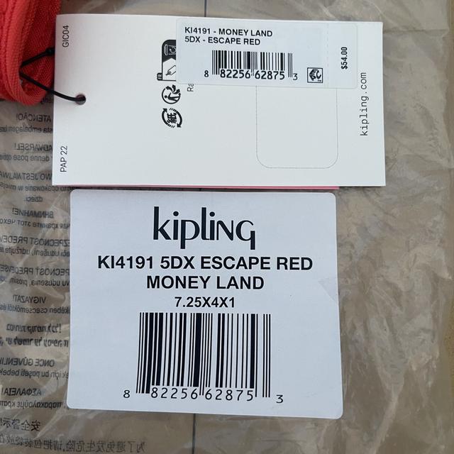 (พร้อมส่ง/ของแท้ค่ะ💯🐒) กระเป๋า Kipling money land escape red รูปที่ 3