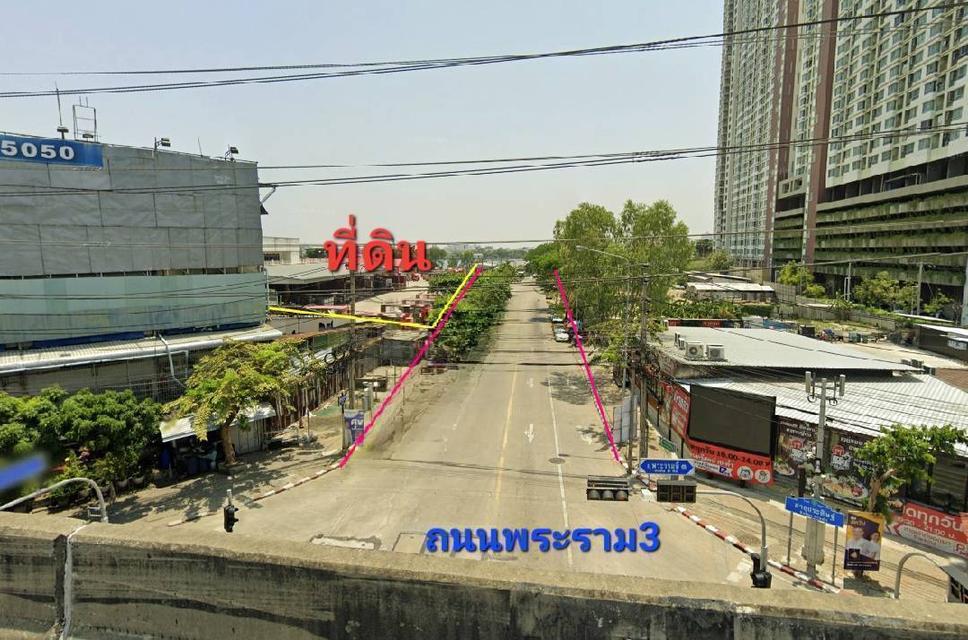 ขายที่ดินติดแม่น้ำเจ้าพระยาถนนพระราม 3 ที่ดินสวยมาก 4
