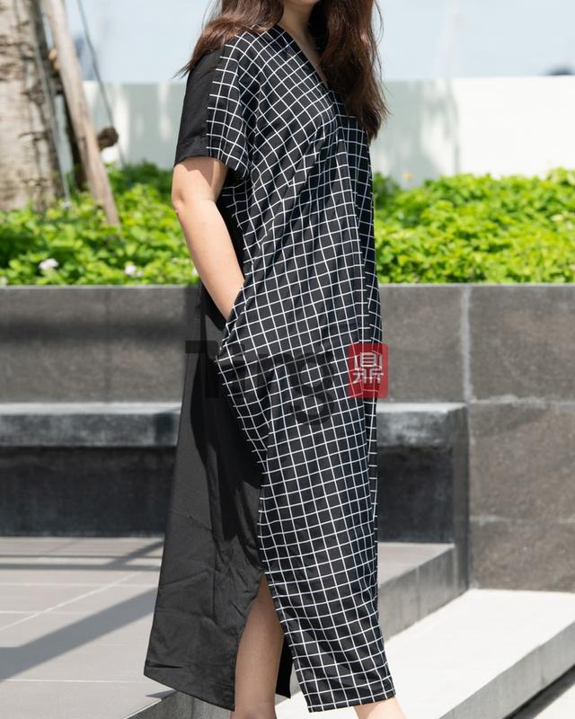 เดรสยาว เสื้อผ้าพลัสไซส์ ชุดสาวอวบ มือ 1 8