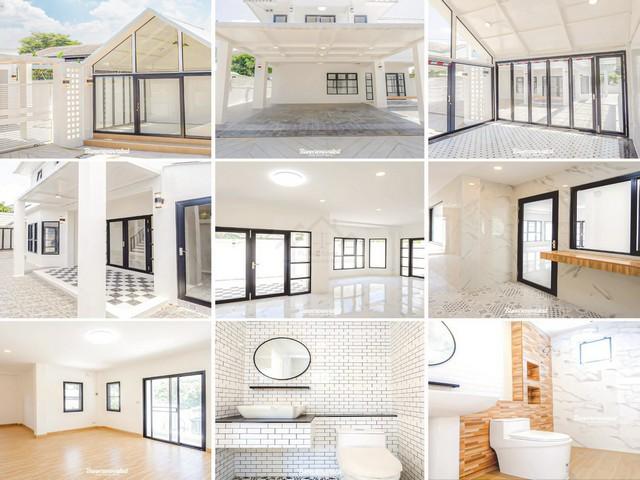 ขายบ้านเดี่ยว 2 ชั้นหลังมุม 54 ตรว. หมู่บ้าน อารียา ชบา นวลจันทร์ 56 รีโนเวทตกแต่งโทนขาวสะอาดตา สวยหลังใหญ่ ใกล้เลียบด่ว 2