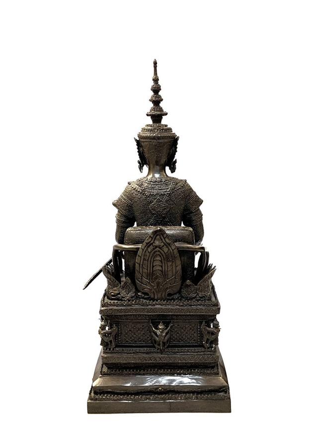 604.พระบรมรูปหล่อในหลวงรัชกาลที่ 5 พระบาทสมเด็จพระปรมินทรมหาจุฬาลงกรณ์ พระจุลจอมเกล้าเจ้าอยู่หัว ทรงประทับนั่งบัลลังก์ หน้าตัก 14 นิ้ว 6