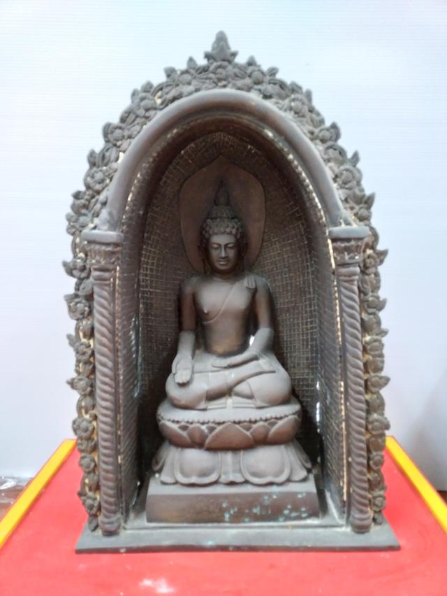 พระไพรีพินาศรมดำหน้าตัก5นิ้วสูง17นิ้วออกวัดบวรนิเวศฯ