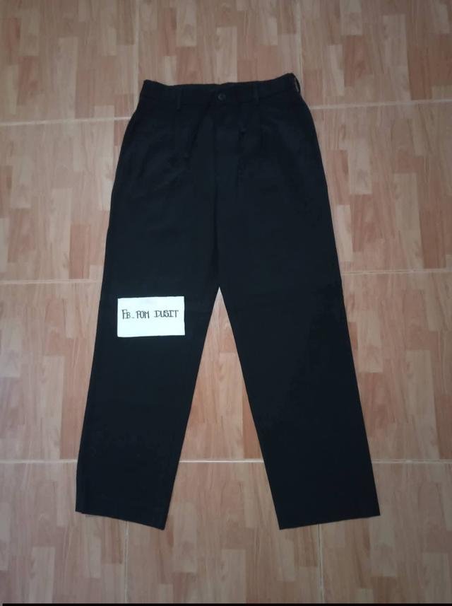 UNIQLO / EZY PANTS กก.สแล็คทรงสุภาพ สีดำเข้ม ขอบเอวยางยืด+เชือก ผ้าผสม นิ่มเนียน ยืดหยุ่น ใส่สบาย สภาพใหม่มาก เหมือนยังไม่ผ่านการใช้งาน