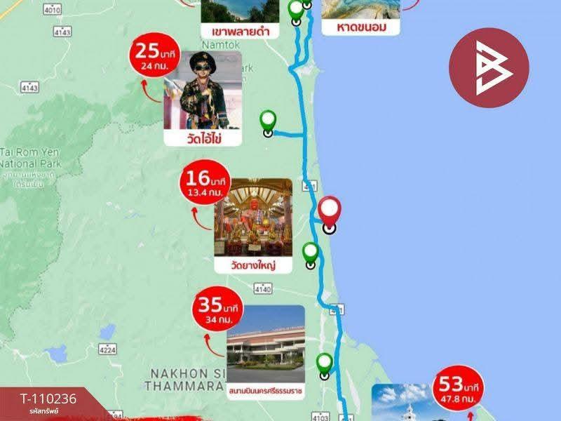 ขายที่ดินติดทะเล เนื้อที่ 45 ไร่ 3 งาน 21.0 ตารางวา ตำบลสระแก้ว ท่าศาลา นครศรีธรรมราช 15