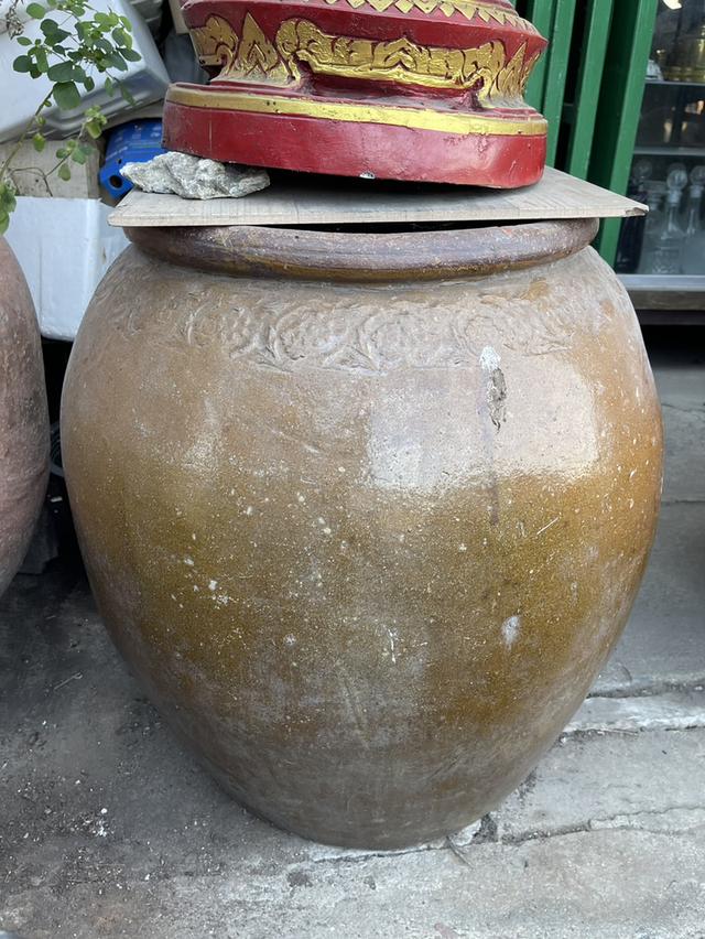 โอ่งโบราณ โอ่งเก่า โอ่งไทย และโอ่งจีน รูปแบบต่างๆ ใบใหญ่ ภาชนะดินเผาโบราณ รูปที่ 8
