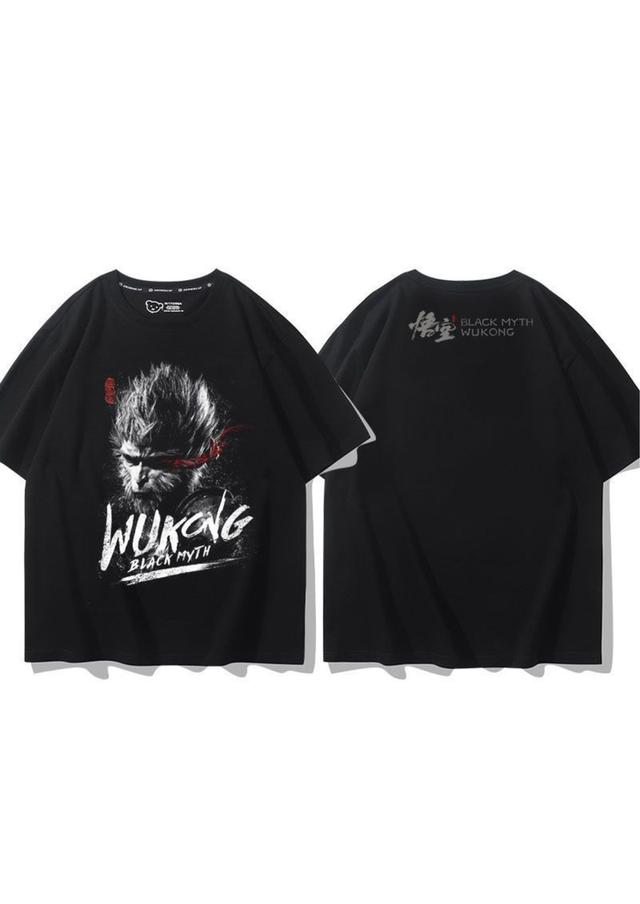 เสื้อยืดจากเกม Black Myth: Wukong เสื้อยืดฤดูร้อนสไตล์ เลข 6-10 4