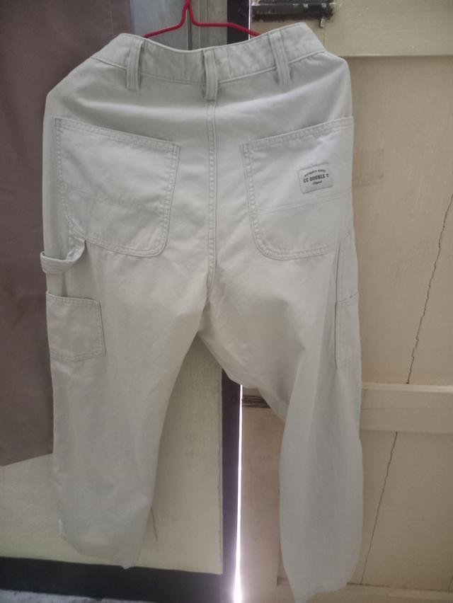 กางเกงขายาวผ้ายืด สีขาว ยี่ห้อ ccoo