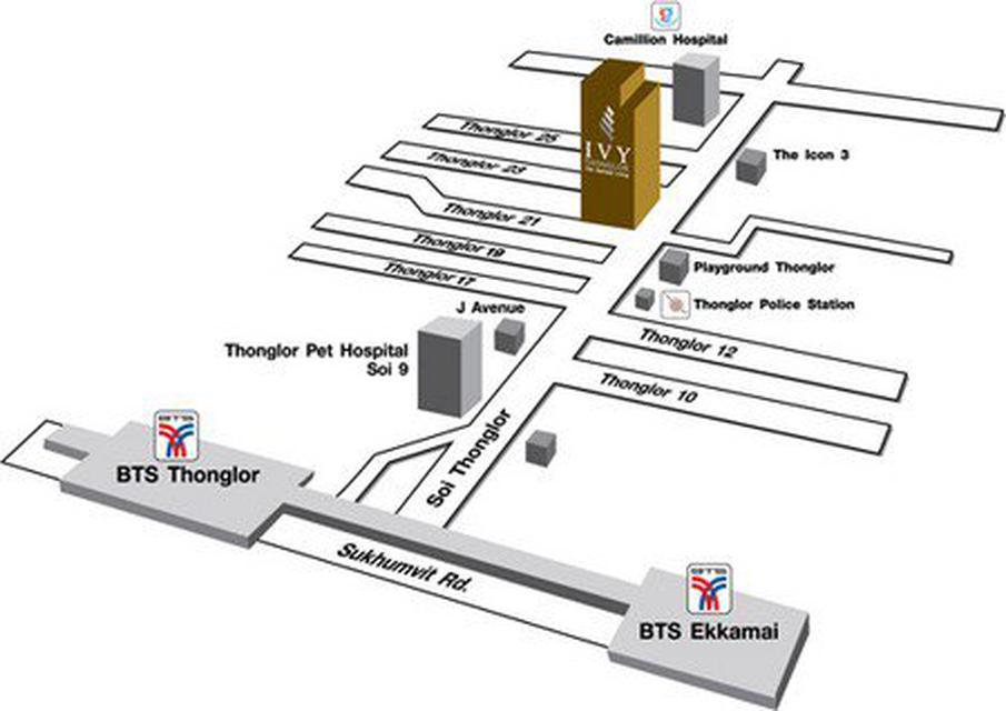 ขาย IVY THONGLOR ขนาด 43 ตรม. 7.5 M 5