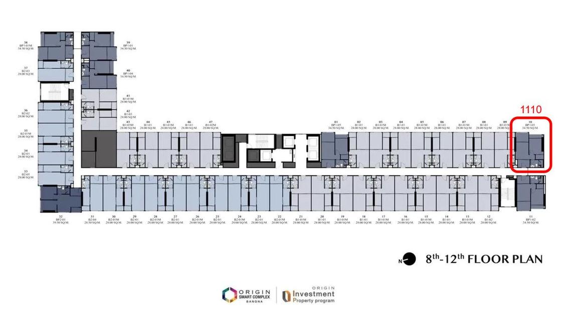 CM04364 ขายดาวน์ ขาดทุน คอนโด ออริจิ้น เพลส บางนา Origin Place Bangna ซอย บางนา-ตราด 48 3