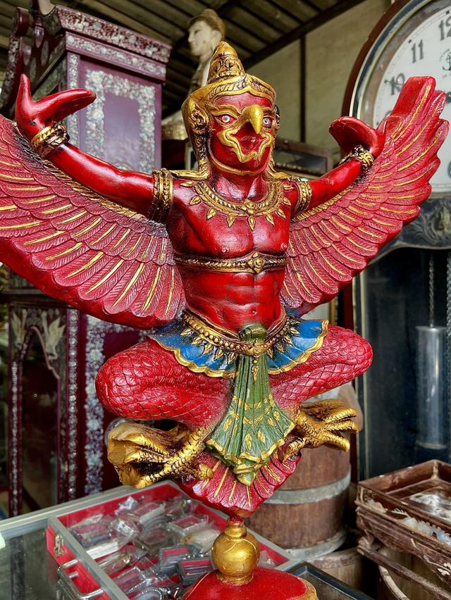 พญาครุฑ หน้าเทพบุตร ครุฑตั้งโต๊ะบูชา ขนาด50ซม 4