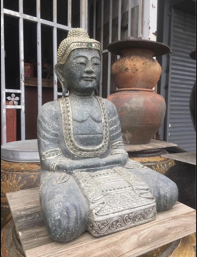 พระพุทธรูปไม้แกะสลัก พระไม้ มัณฑะเลย์ ศิลปะล้านนา ปางสมาธิ หน้าตัก15นิ้ว 4