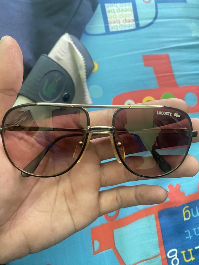เเว่นตา LACOSTE 101 T75 60mm Black Gold Made in Korea