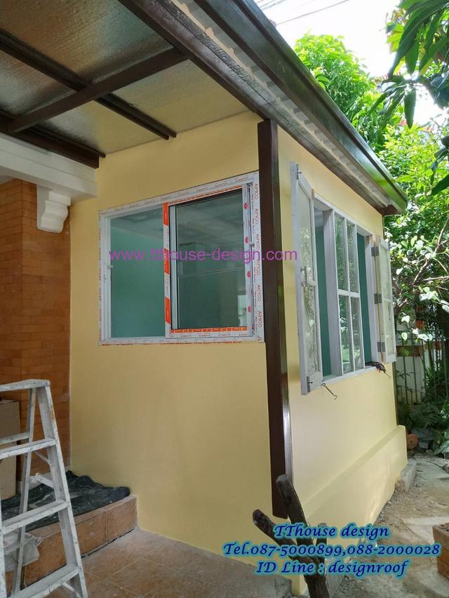 รับเหมา ต่อเติม โครงหลังคา กันสาด ห้องครัว เทพื้นปูกระเบื้อง Line dddesign23 17