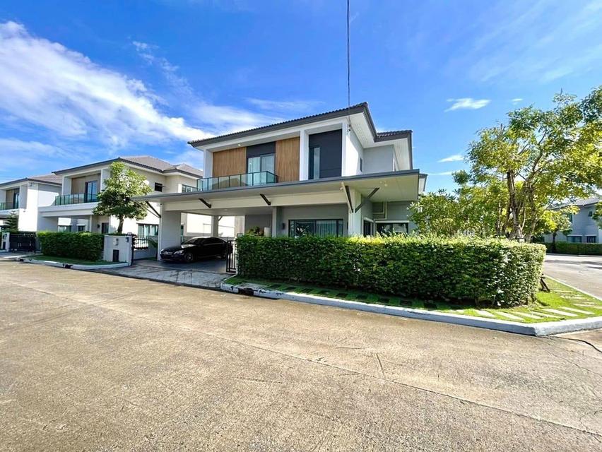 ขายบ้านเดี่ยว 2 ชั้น CENTRO ราชพฤกษ์ 2 บ้านเดี่ยวหลังมุม ตกแต่งสไตล์ Modern Luxury  Built-in ดีไซน์สวย และพื้นที่สีเขียวข้างบ้าน 1