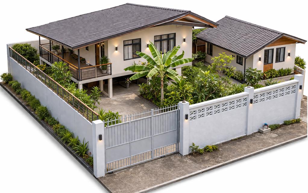 ขายบ้านราคาดี 2 หลัง 2 ชั้น ที่ดิน 108 ตร.ว. ย่านพระโขนง ใกล้ BTS อุดมสุข 1