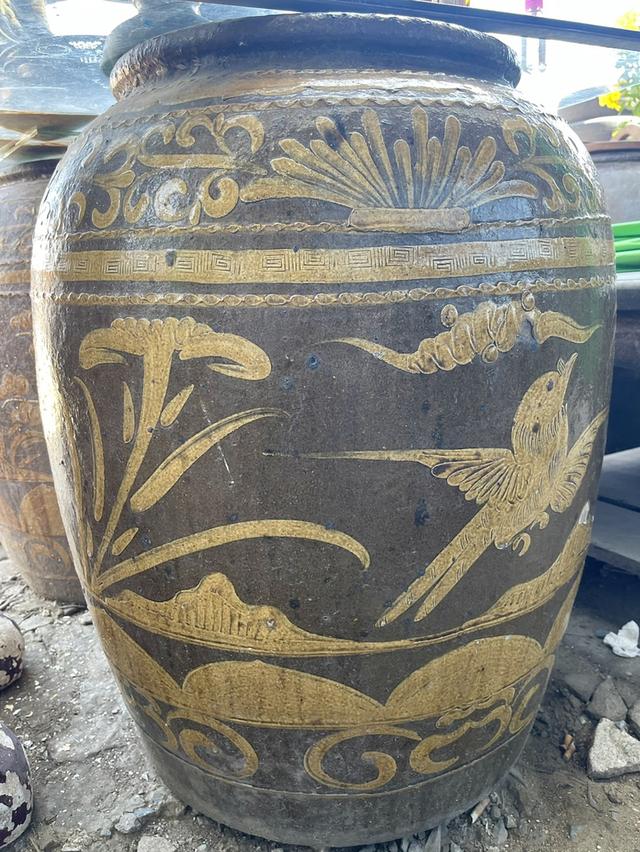 โอ่งเซี่ยงไฮ้ ลายนกหงส์หยก โอ่งลายนก โอ่งจีนโบราณ 3