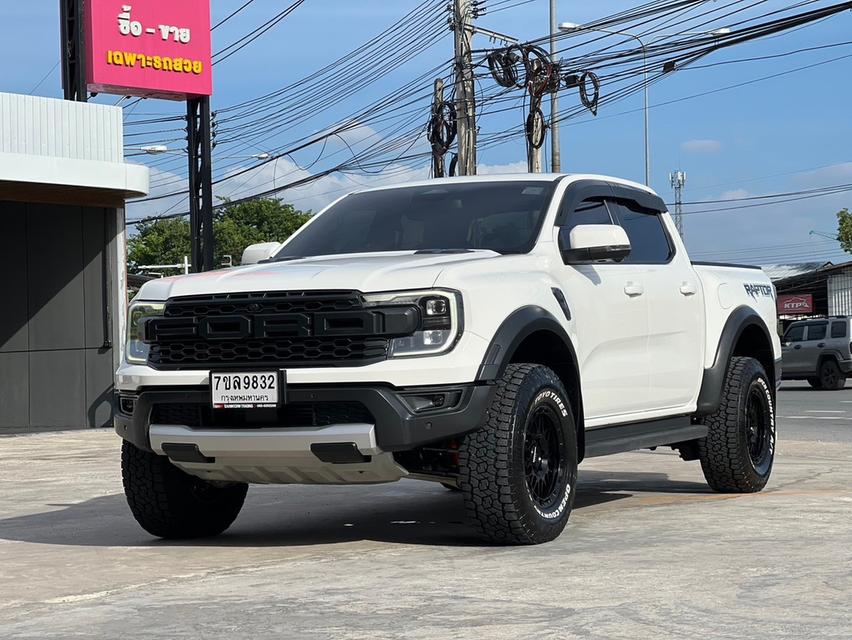 ปี 2023 FORD RANGER, 2.0 RAPTOR BI-TURBO 4WD โฉม DOUBLE CAB สีขาว เกียร์ออโต้