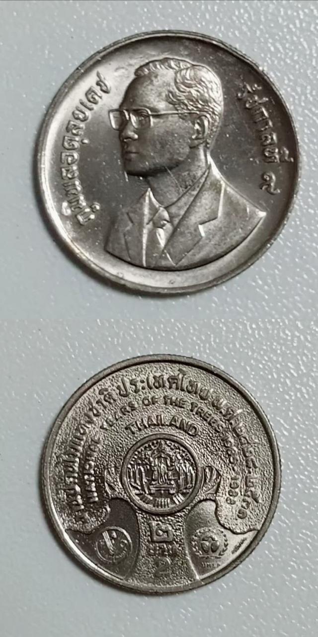 เหรียญ 2 บาท ที่ระลึกต้นไม้แห่งชาติ ปี 2528-2531