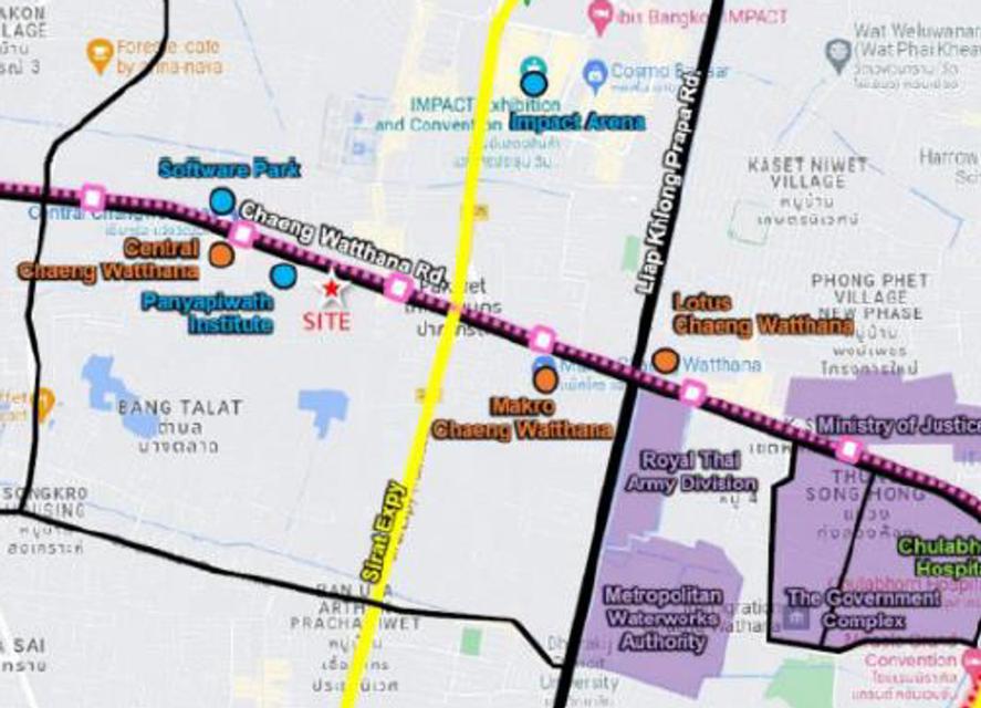 ขายที่ดินบริเวณ แจ้งวัฒนะ