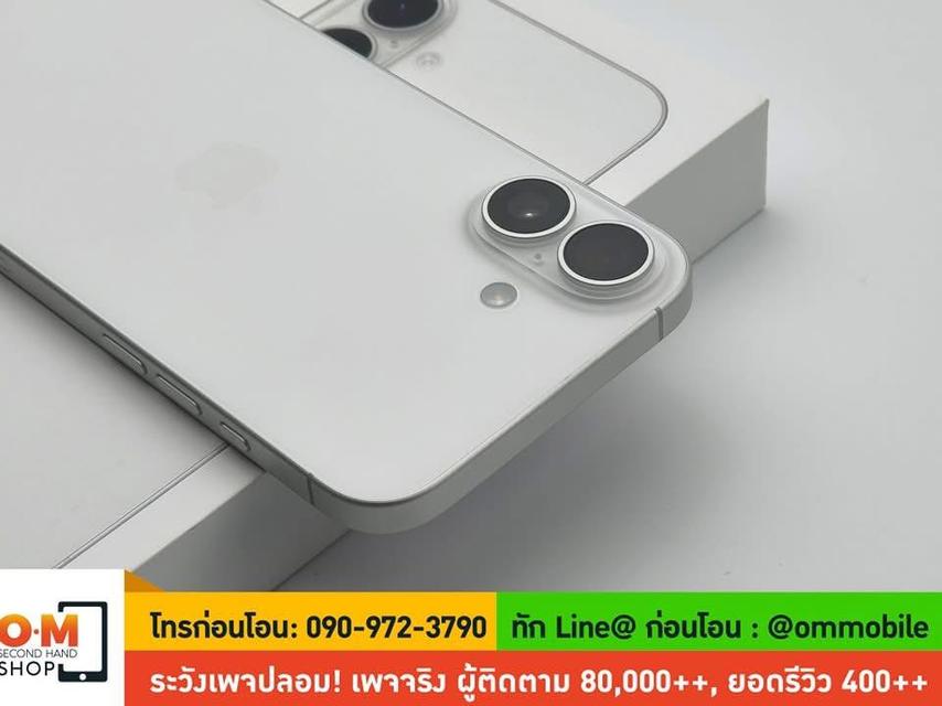 ขาย/แลก iPhone 16 Plus 256GB White ศูนย์ไทย ประกันยาว 07/11/2025 สุขภาพแบต 100% สภาพสวยมาก ครบกล่อง เพียง 33,990 บาท  6